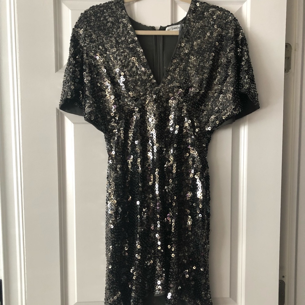 Brand new Zara metallic short dress